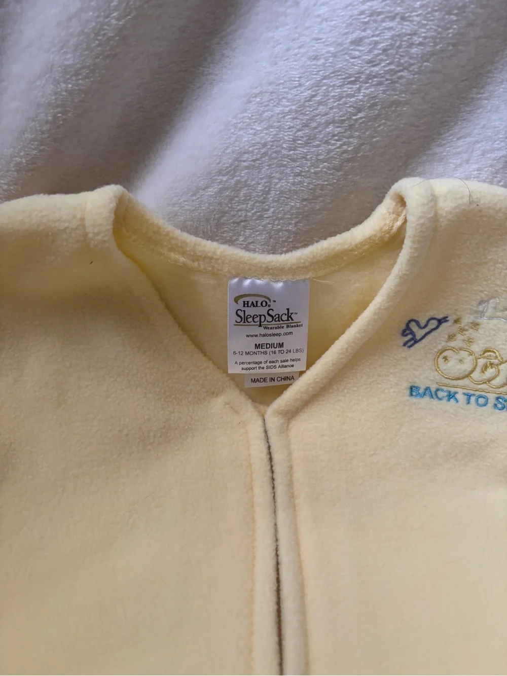 2pc Vintage Buster Brown Mint Teddy Bear Romper + HALO SleepSack Bundle 6-12M